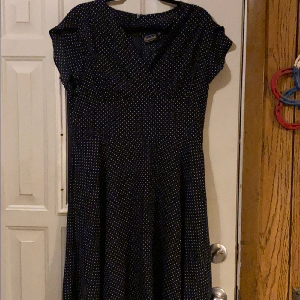Voodoo Vixen XXL Black and White Vintage-style Polka Dot Dress
